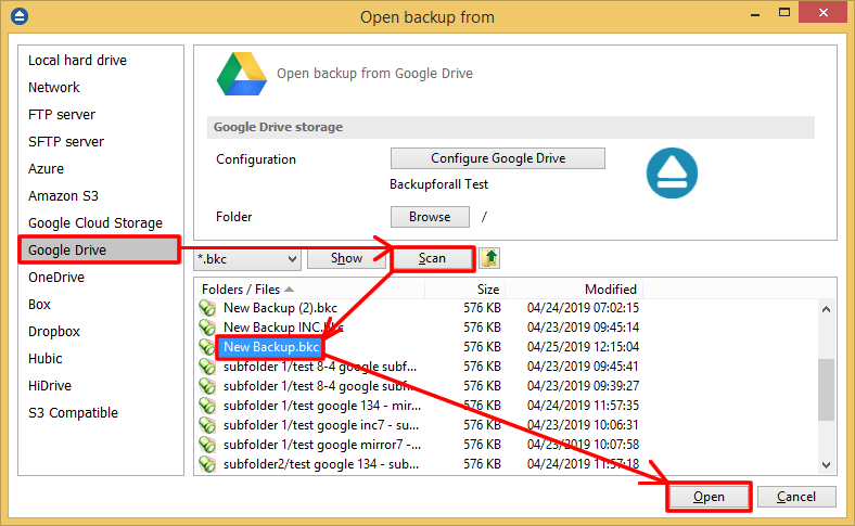 How to backup your data to Google Drive - Backup4all